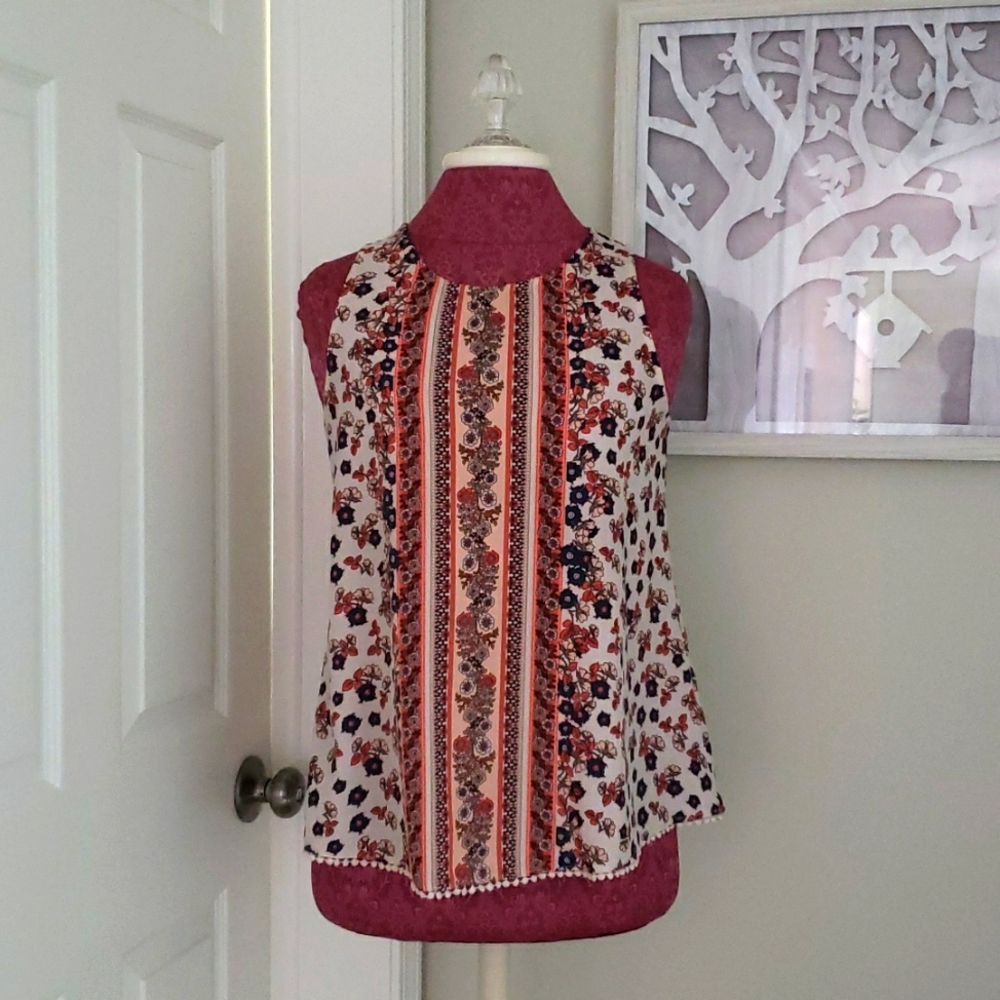 Xhilaration Tank Top Blouse Size M Multicolored